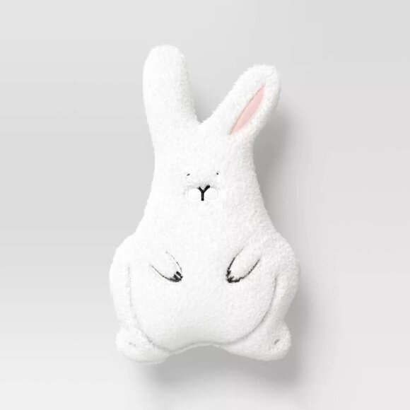 Target 2024 Shaped Easter Bunny Throw Pillow White - Room Essentials - Picture 1 of 7